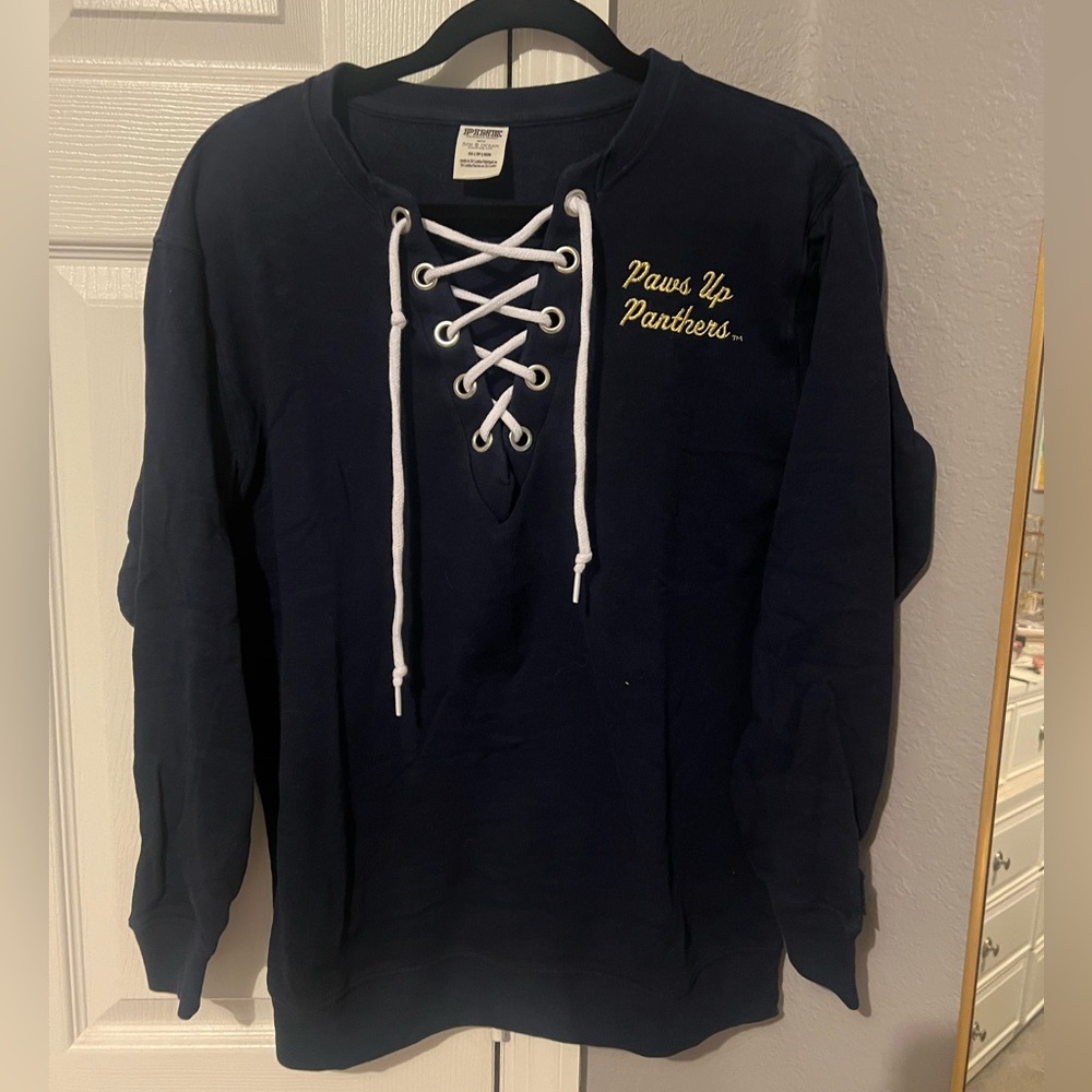Lace up sweater